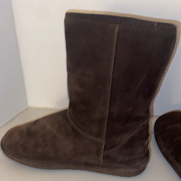 Bear Paw Boots Brown Suede Sheepskin Wool Blend Womens Size 11 - Picture 11 of 14